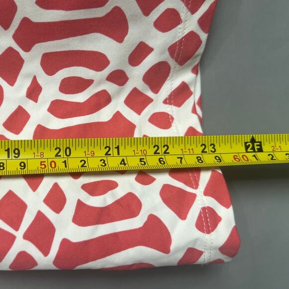 J McLaughlin Nylon Women Pink Geometric Dunham Ruffle Top XS - Picture 5 of 7